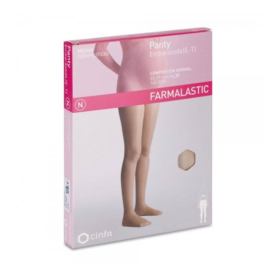 Tejido Automático Gran cantidad de Farmalastic panty embarazada (E-T) compresión normal T-mediana beige 1ud |  PromoFarma