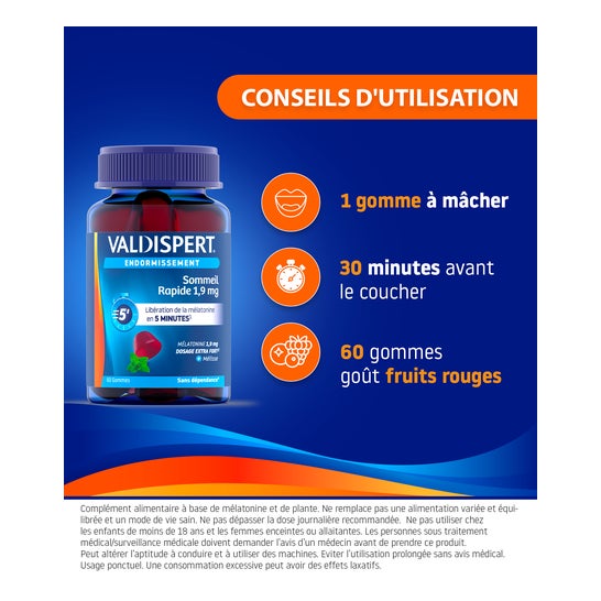Valdispert Sueño Rápido 1,9mg 60gummies