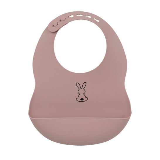 Nattou Babero Silicona Rosa Viejo 1ud