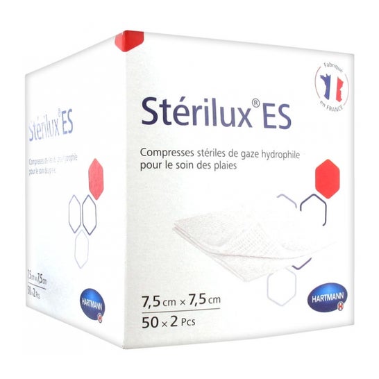 Sterilux Es Compresa Estéril Gasa 7,5x7,5cm 2x50uds