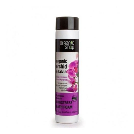 Organic Shop Espuma de Baño Antiestrés Orquídea Púrpura 500ml