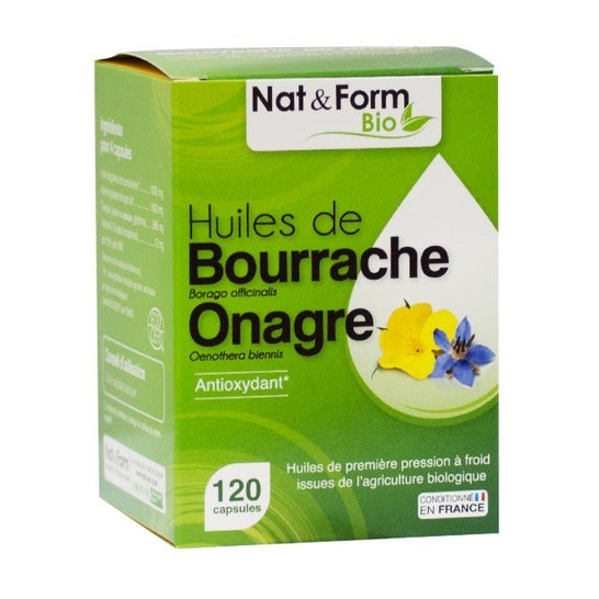 Nat Form Evening Primrose Borage Organic 120 Capsules