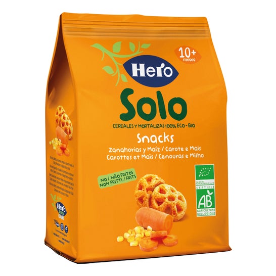 Hero Solo Snacks Zanahoria y Maiz 10+ Meses 40g