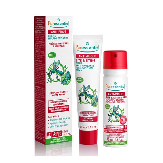 Puressentiel Anti-Pique Kit Spray Repulsif et Apaisante + Crème Multi Apaisante