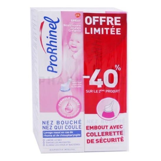 ProRhinel Spray Nasal Nourrissons/Jeunes Enfants - Lot de 2 x 100 ml