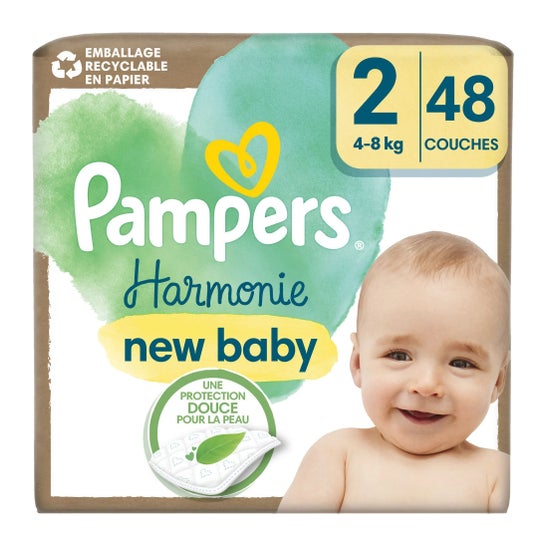 Pampers Harmonie Pañales T2 4-8kg 48uds