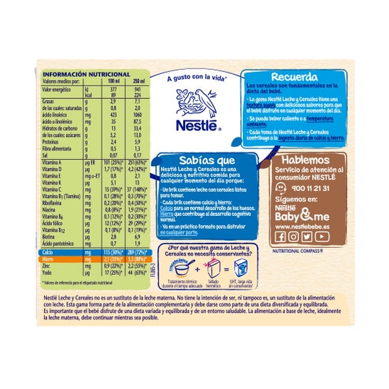 Nestlé Papilla de Cereales s/Gluten 2x250ml