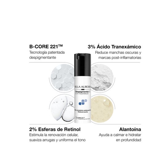 Bella Aurora Despigmenta10 Ultra Emulsión Antimanchas Retinol Noche 30 ml