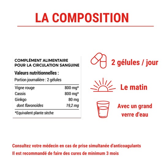 Laboratoires Enova Formule Circulation Sanguine 60 Gélules