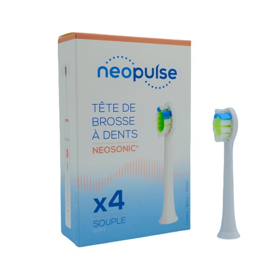 Neopulse Tête de Brosse Électrique Neosonic Blanc Soft 4 unités