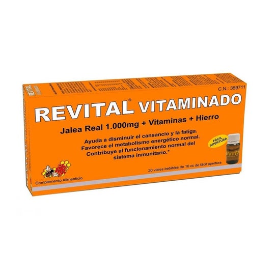 Revital Vitaminado Jalea real 1000mg 20amp bebibles