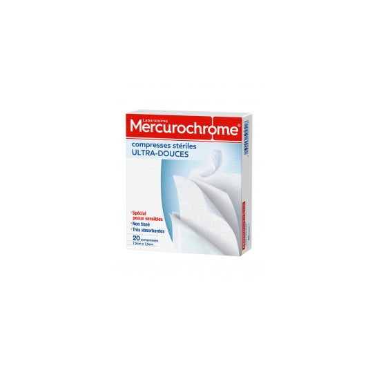 Mercurochrome Ultra-Soft Sterile Compresses 20 Units