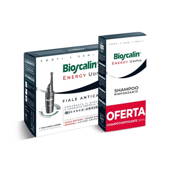 Bioscalin Energy Hombre Ampollas Anticaída + Champú 200ml