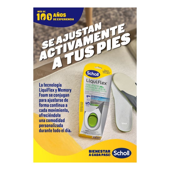 Scholl LiquiFlex Plantillas Uso Diario Talla S 1 Par