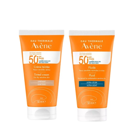 Avène Pack Crema con Color SPF50+ 50ml + Solar Fluido Ultra-Light SPF50+ 50ml