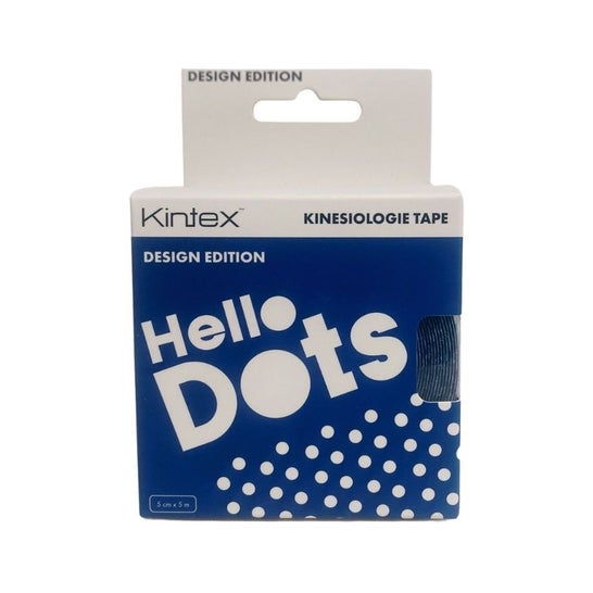 Kintex Nastro Kinesiologico Hello Dots Blu 5cmx5m