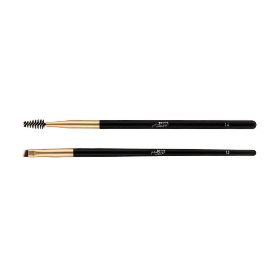 PuroBio Cosmetics Pędzel i szczoteczka do brwi N13 N14 Set