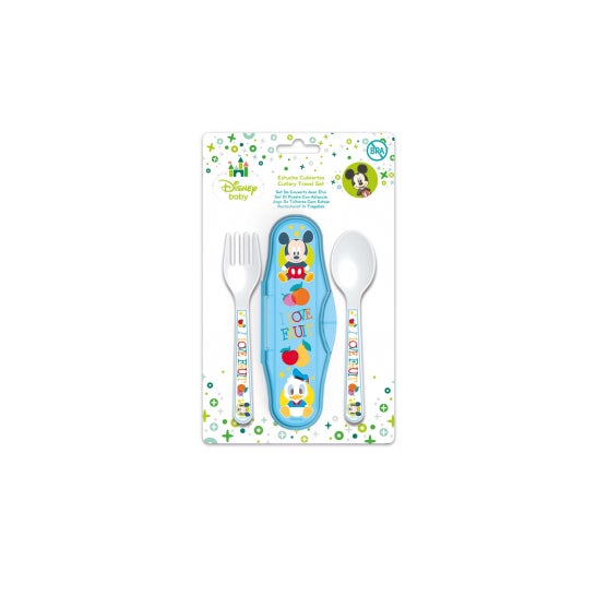 Disney Set Cubiertos Mickey Estuche Microondas