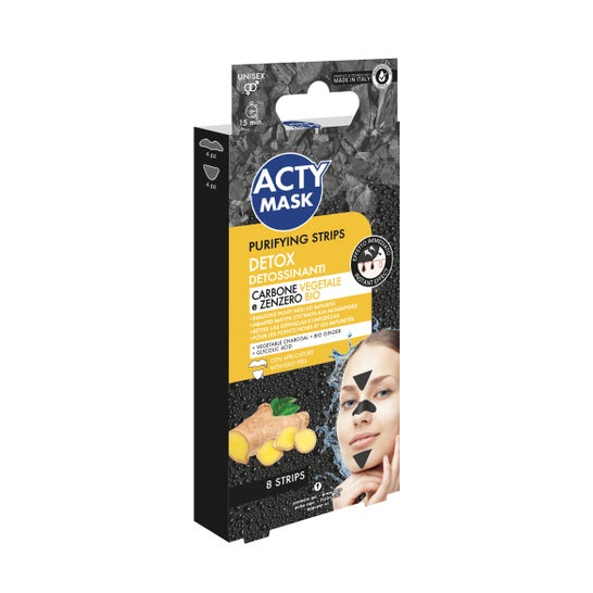 Acty Mask Parches Purificantes Puntos Negros al Carbon 8uds