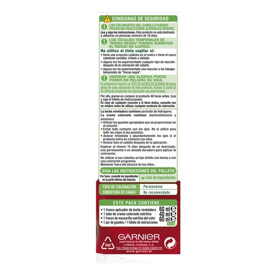 Garnier Color Sensation N°6.60 Rojo Intenso 1ud