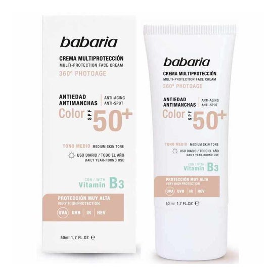 Babaria Multiprotection Anti-Aging Kleurcrème SPF50+ 50ml