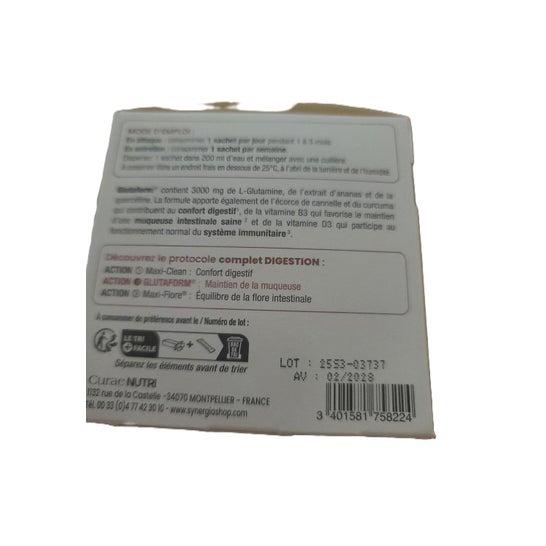 Synergia Glutaform Confort Digestif Muquese Intestinal 20 Sachets