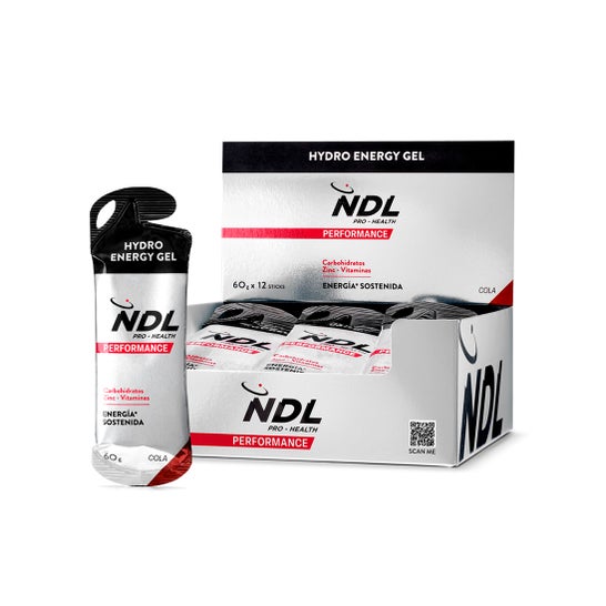 NDL Pro-Health gel energético sin cafeína Cola 60x12uds