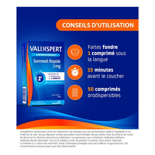 Valdispert Sueño Rápido 1mg 50comp