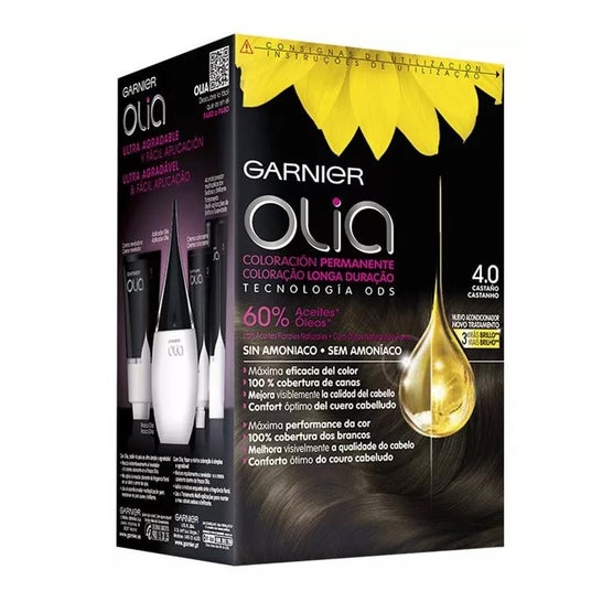 Garnier Olia Colorazione Permanente N°4.0 Castagna 4 pezzi Garnier Olia Colorazione Permanente N°4.0 Castagna 4 pezzi