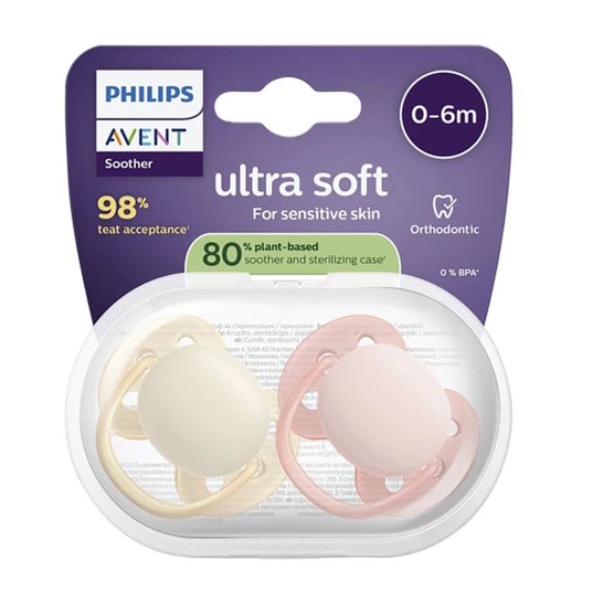 Philips Avent Ultra Soft Sensitive Skin Set 0-6M 2 Pacifiers