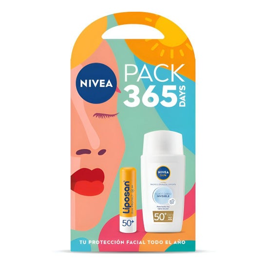 Nivea Pack 365 Days Liposan + Sun Fluido Diario Invisible Spf50+