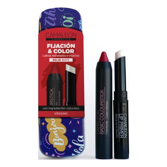 Camaleon Cosmetics Pack Fijación & Color Rojo