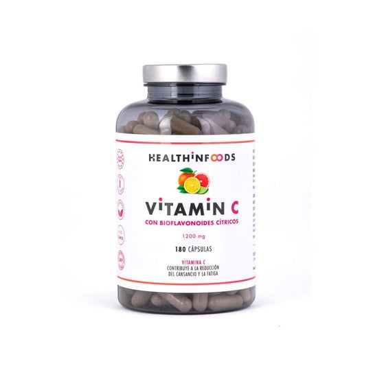 Healthinfoods C-vitamin med bioflavonoider 180 kapsler