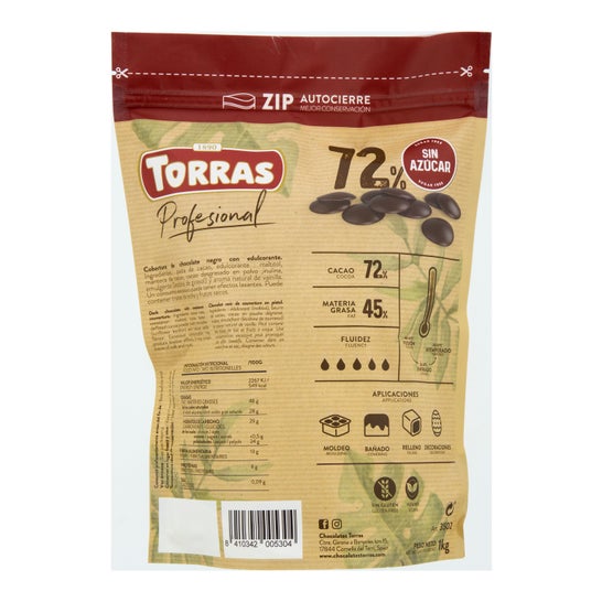 Torras Cobertura Chocolate 70% Cacao 1kg