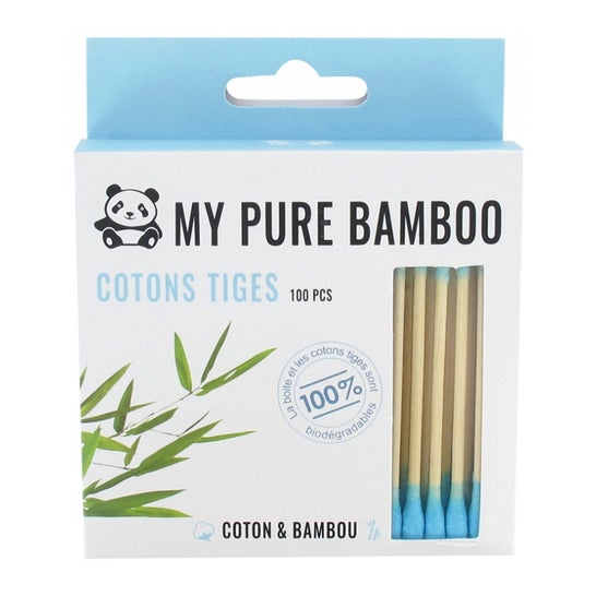 Denti Smile My Pure Bamboo Coton Tige Bleu 100uds