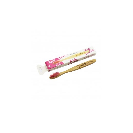 Nordics Cepillo de Dientes Bambú Niños Rosa 1 ud