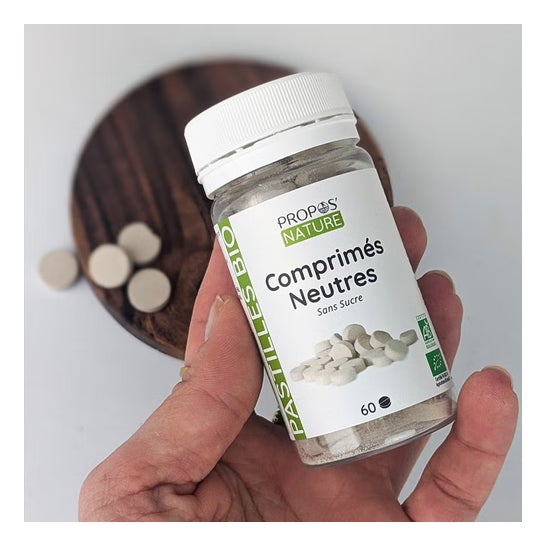 Propos'Nature Pastillas Neutras Bio Soporte para Aceites Esenciales 60 Comprimidos