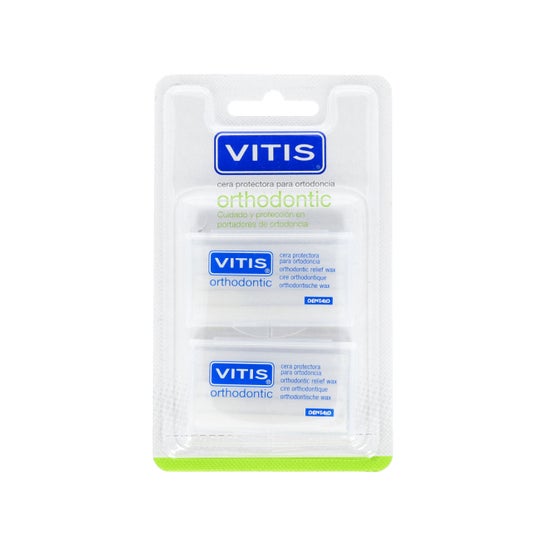 Vitis® Orthodontic cera protectora de rozaduras 5 barritas x2uds