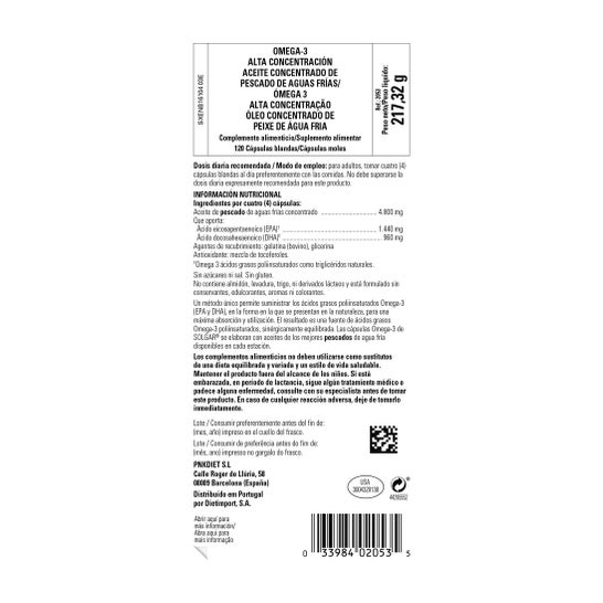 Solgar Omega-3 Doble Concentración 120 perlas