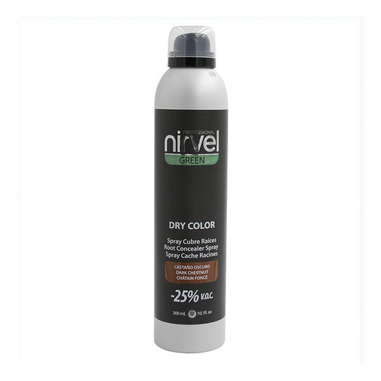 Nirvel Green Dry Color Spray Castaño Oscuro 300ml