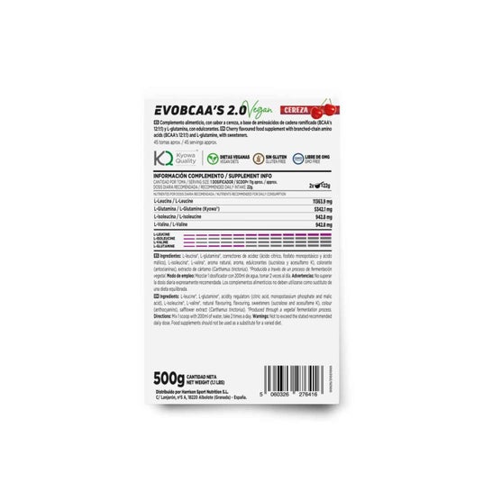 HSN EvoBCAA's 2.0 BCAA's 12:1:1 + Glutamina Cereza 500g