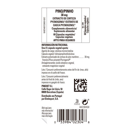 Solgar Pycnogenol 30mg Extracto de Corteza de Pino 60vcaps