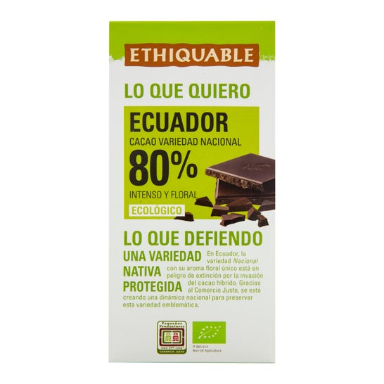 Ethiquable Choco Extra Nego 80% Bio 100g