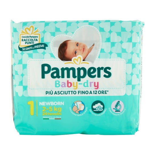 Pampers Diapers Newborn 24 Unità