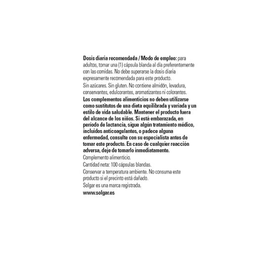 Solgar Aceite de Hígado de Bacalao 100 Perlas