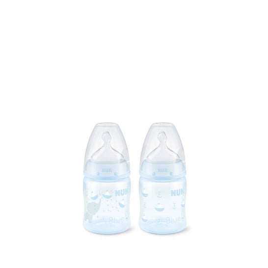 Nuk baby bottle Blue tetina silicona talla 1 orificio m 150ml