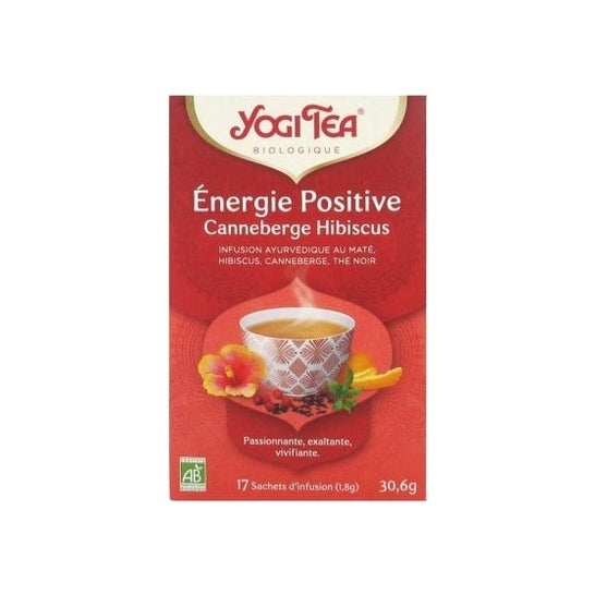 Yogi Thee Positieve Energie Veenbes Hibiscus Biologisch 17 theezakjes