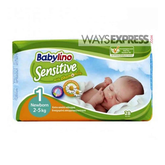 Babylino Baby Diapers Sensitive T1 Newborn 2-5Kg 28uds