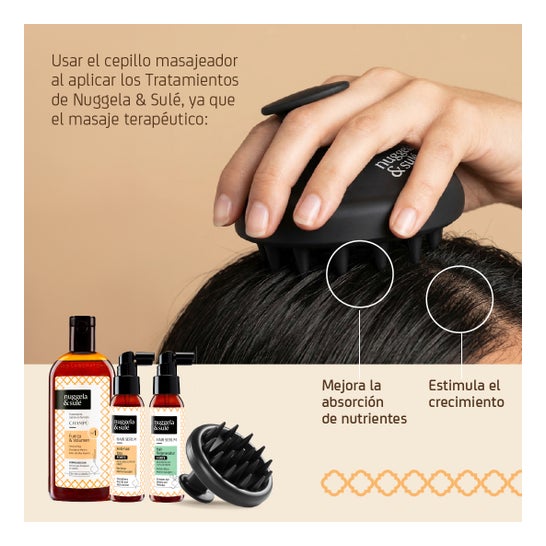 Nuggela & Sulé Magic Massager Brush Black 1 ud