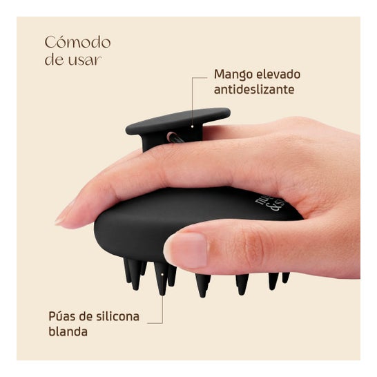 Nuggela & Sulé Magic Massager Brush Black 1 ud